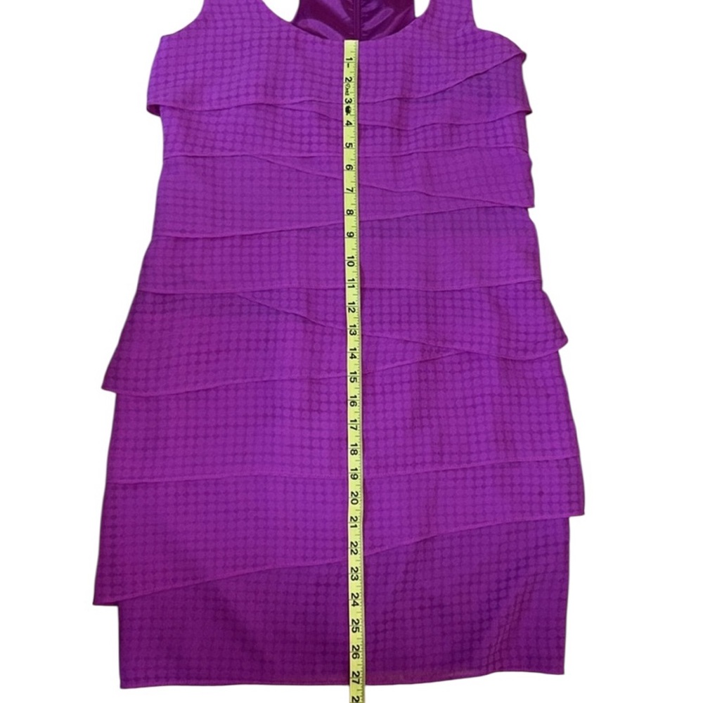 Shoshanna Orchid Color April Tiered Racerback Mini Dress size 4 - Picture 8 of 8